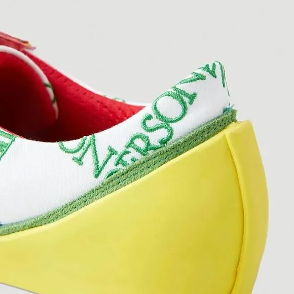 JW Anderson LaceUp Bubble Sneaker Suede Yellow-Canvas, New, Size 39